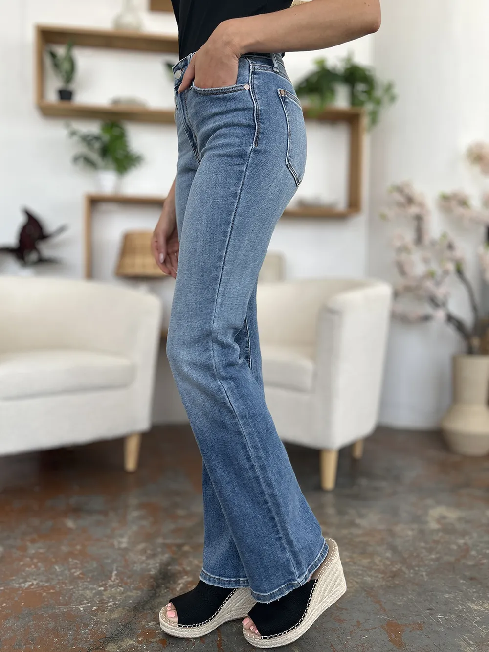 Full Size Mid-Rise Waist Straight Jeans, image 12