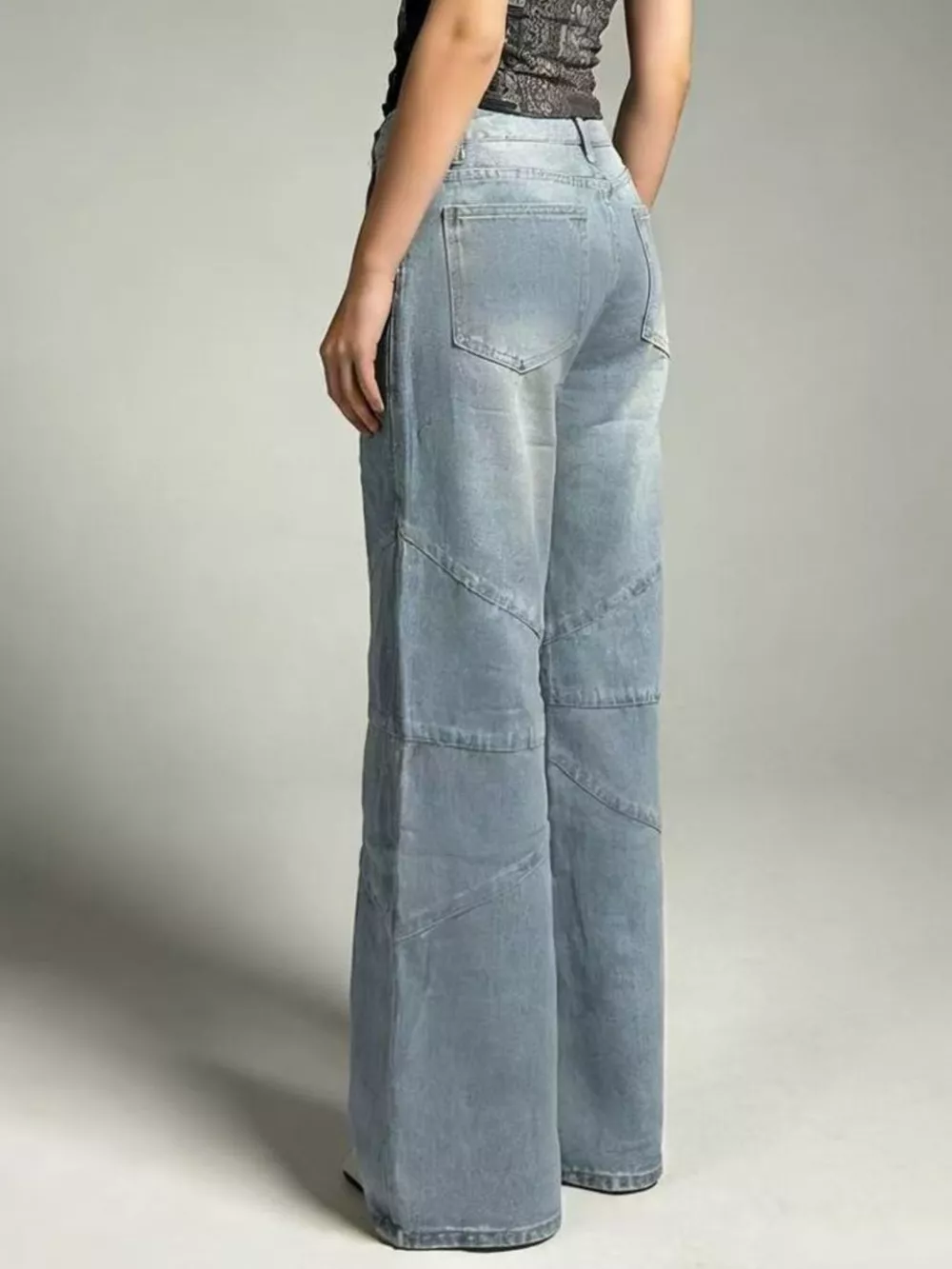 Vintage Wash Wide Leg Jeans, image 7