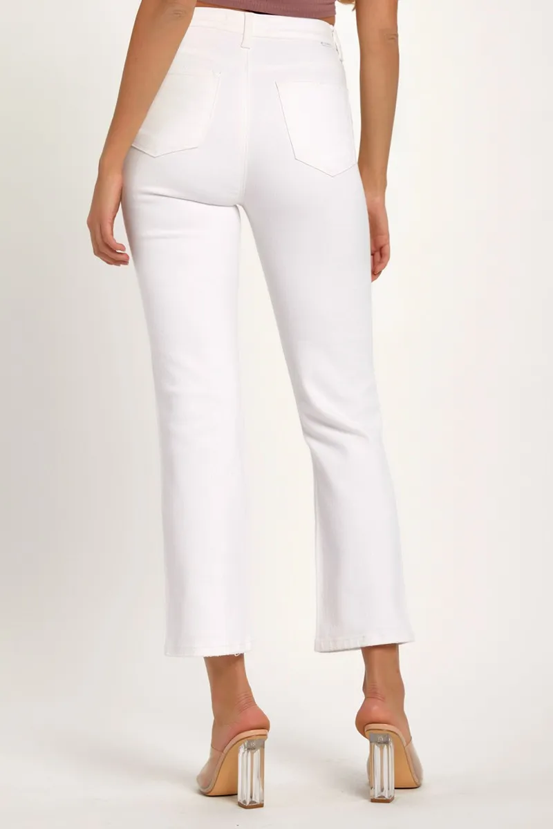 Full Size Distressed Cropped Straight Jeans, image 4
