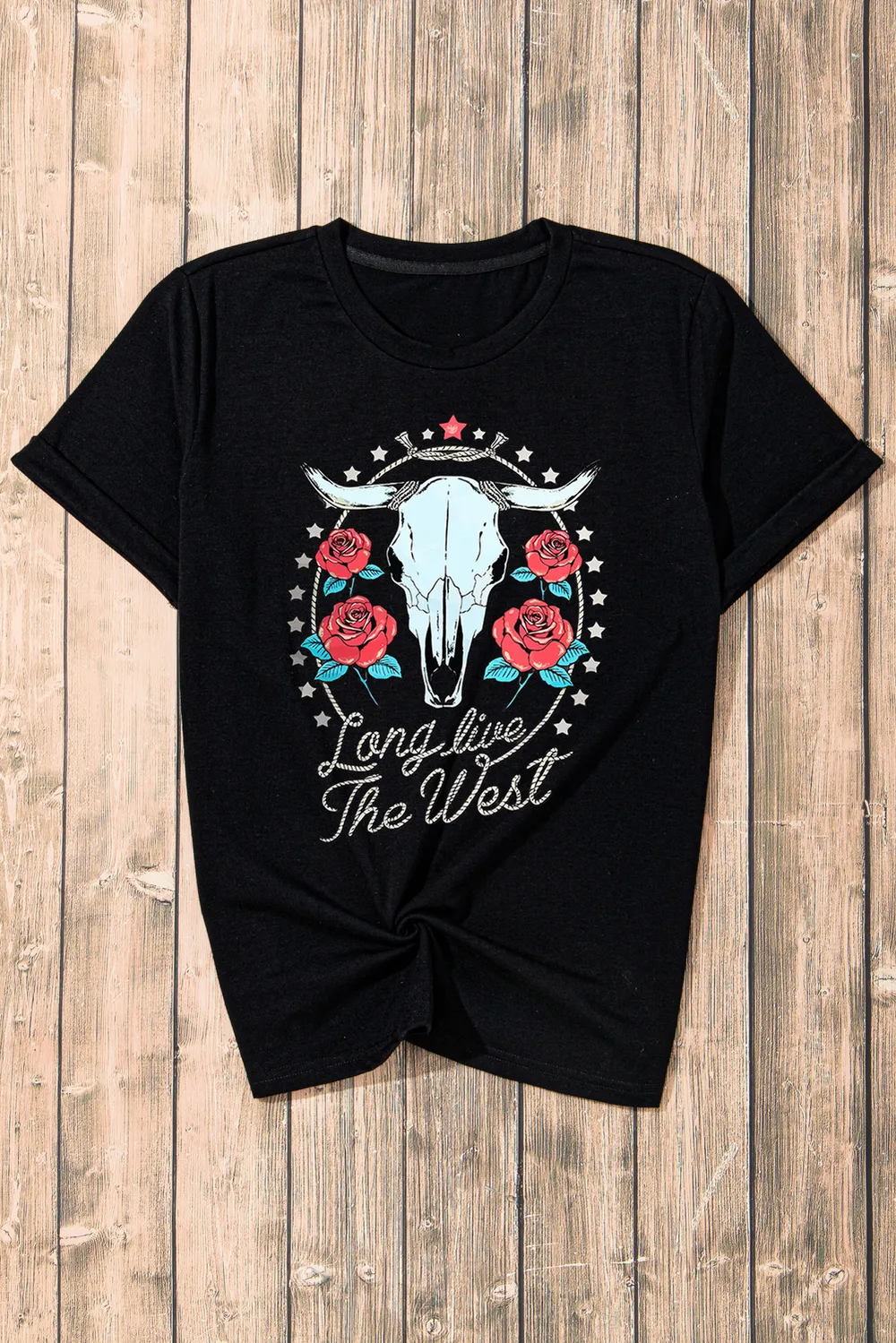 Graphic Round Neck Short Sleeve T-Shirt, image 4