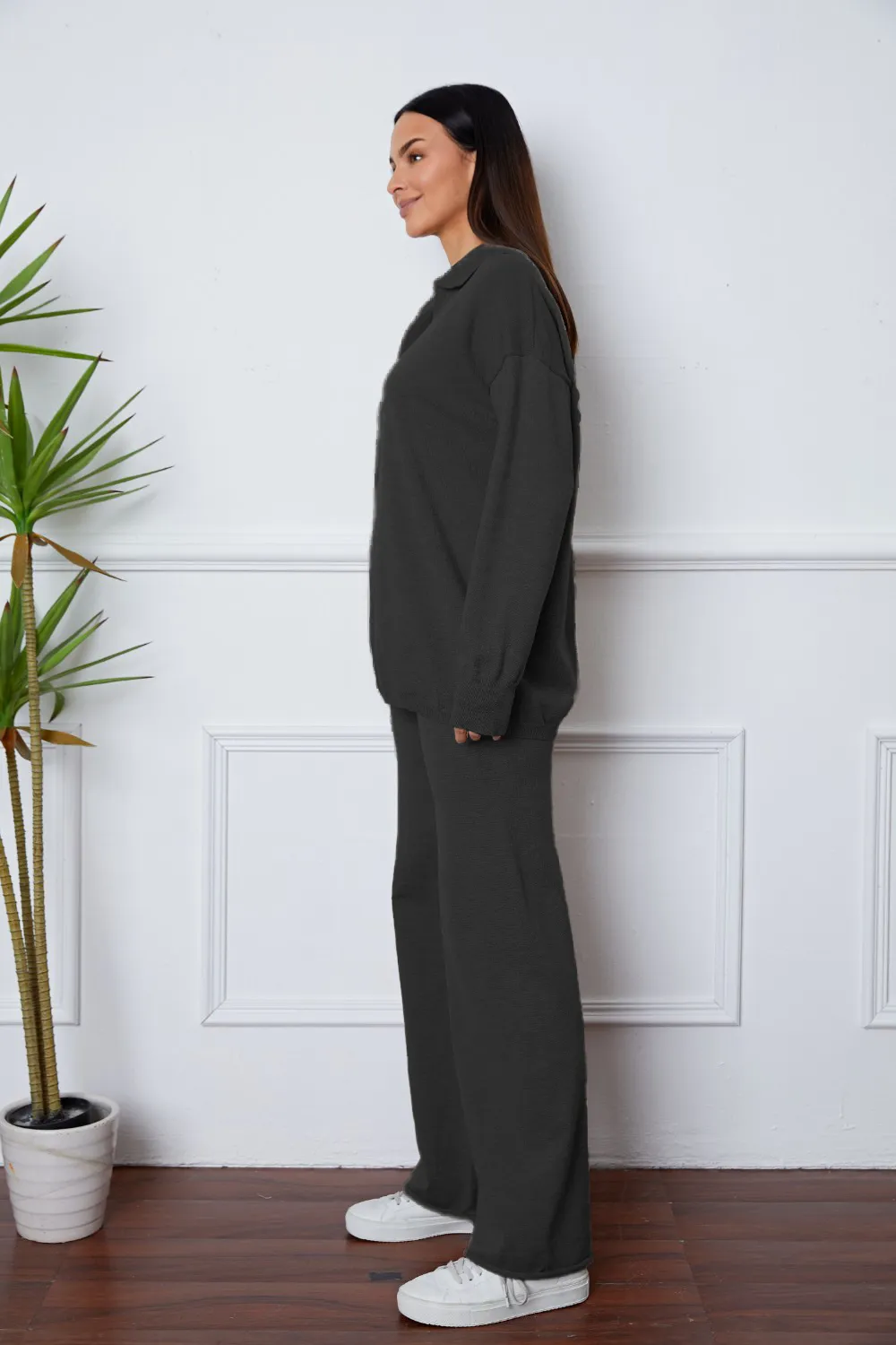Dropped Shoulder Sweater and Long Pants Set, image 13