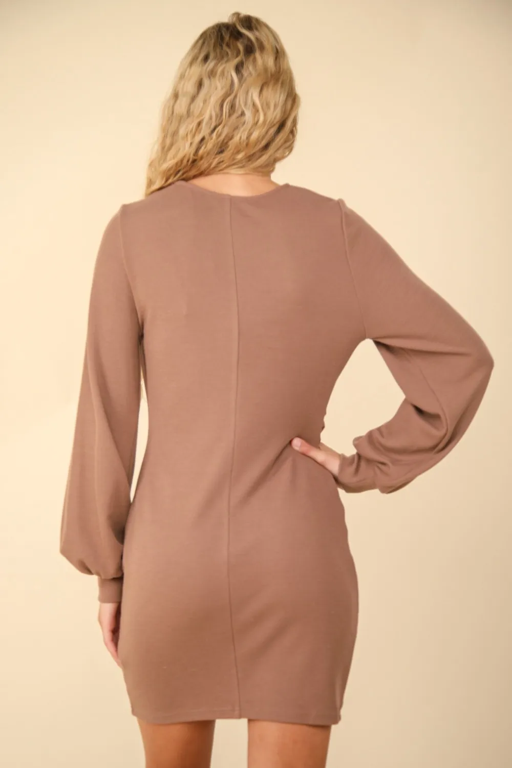 Ruched Detail Bodycon Mini Dress, image 2