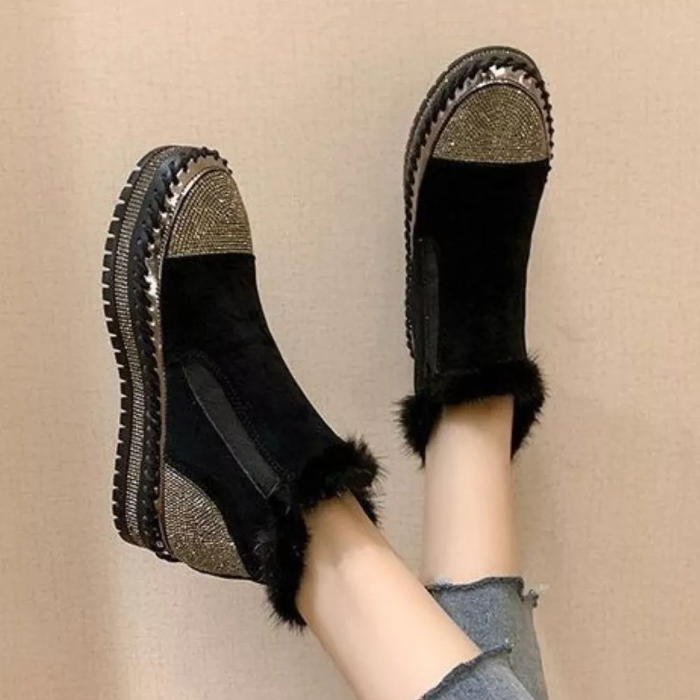 Rhinestone Platform Ankle Boots, image 3