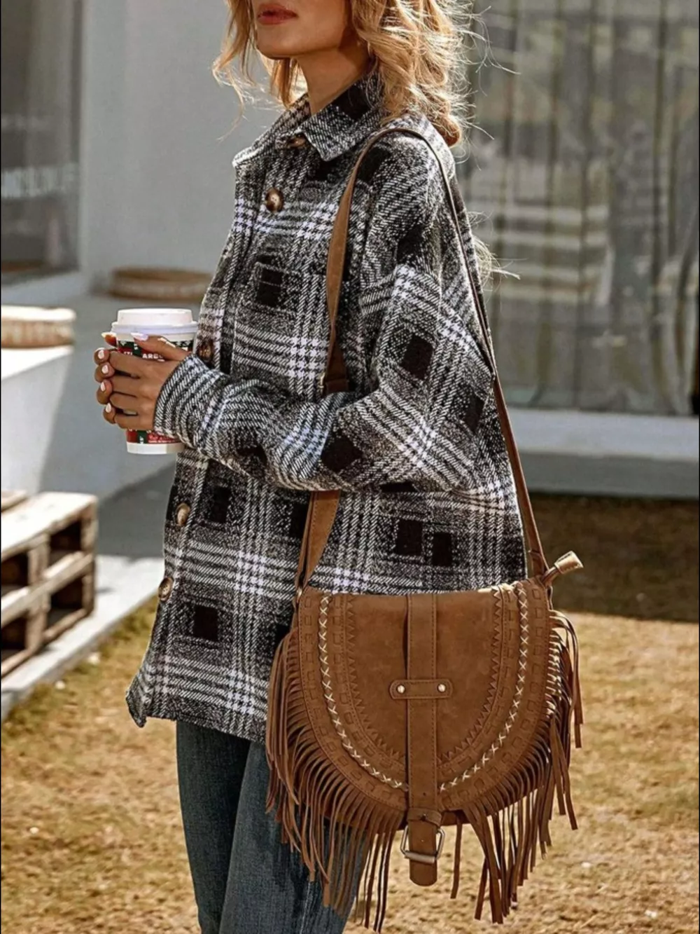 Plaid Button-Up Shirt, image 10