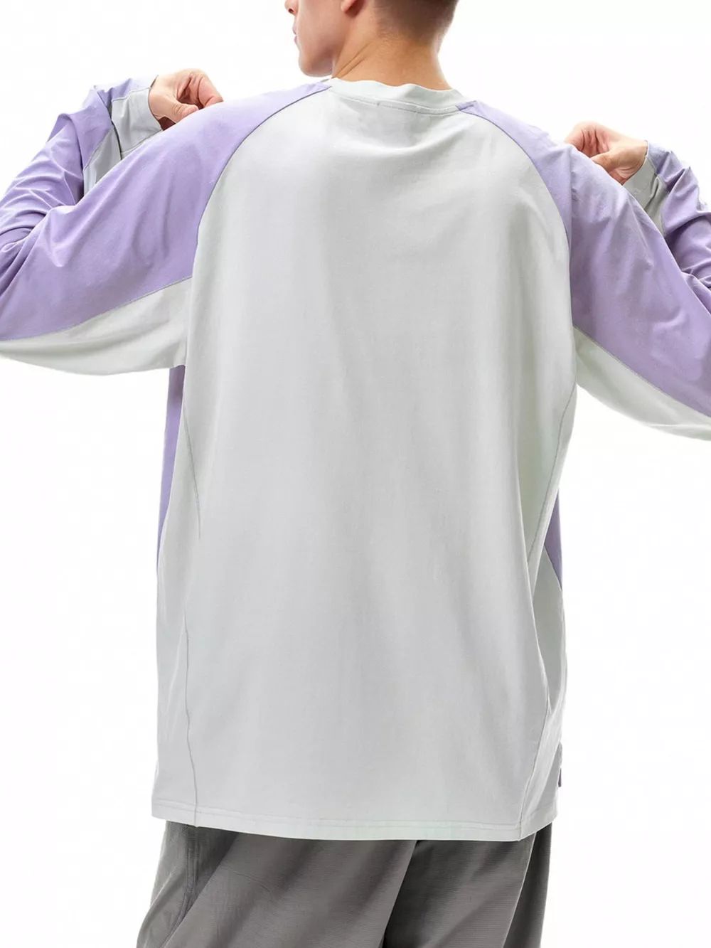 Men's Two-Tone Raglan Long Sleeve T-Shirt, image 2