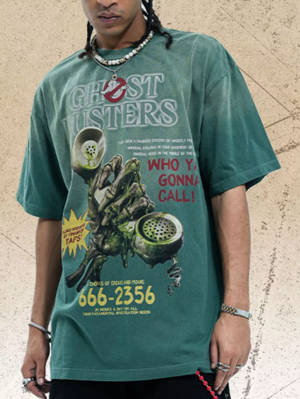 Men's Graphic Round Neck Vintage T-Shirt, image 2