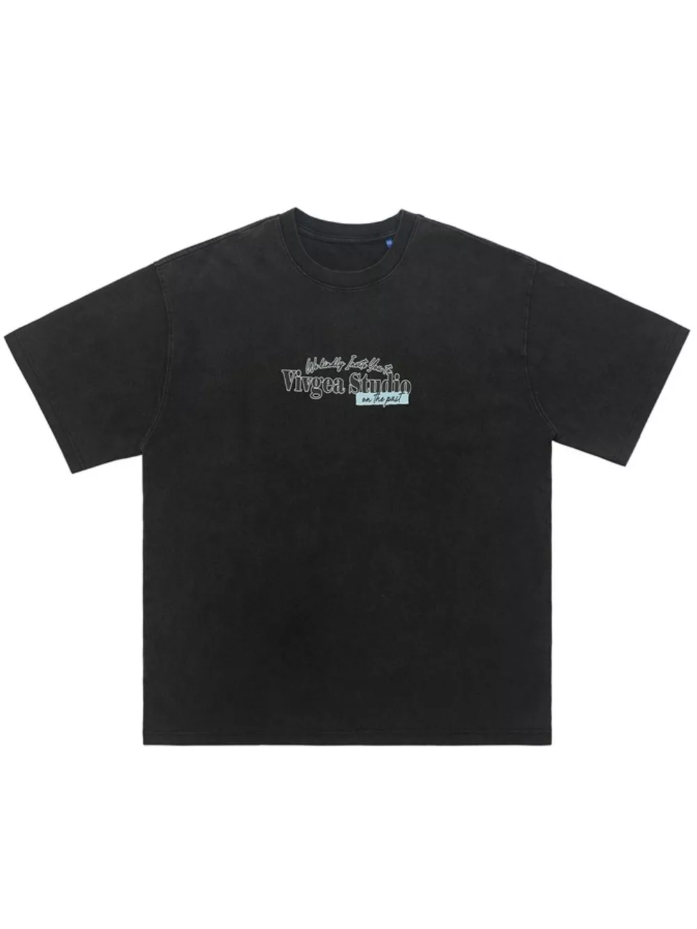Men's Letter Round Neck Short Sleeve T-Shirt