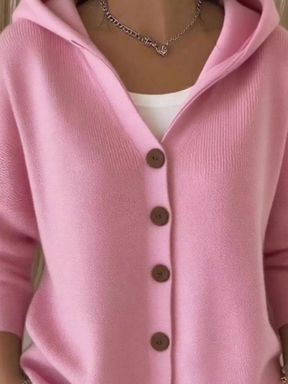Full Size Button Up Long Sleeve Cardigan Plus Size, image 17