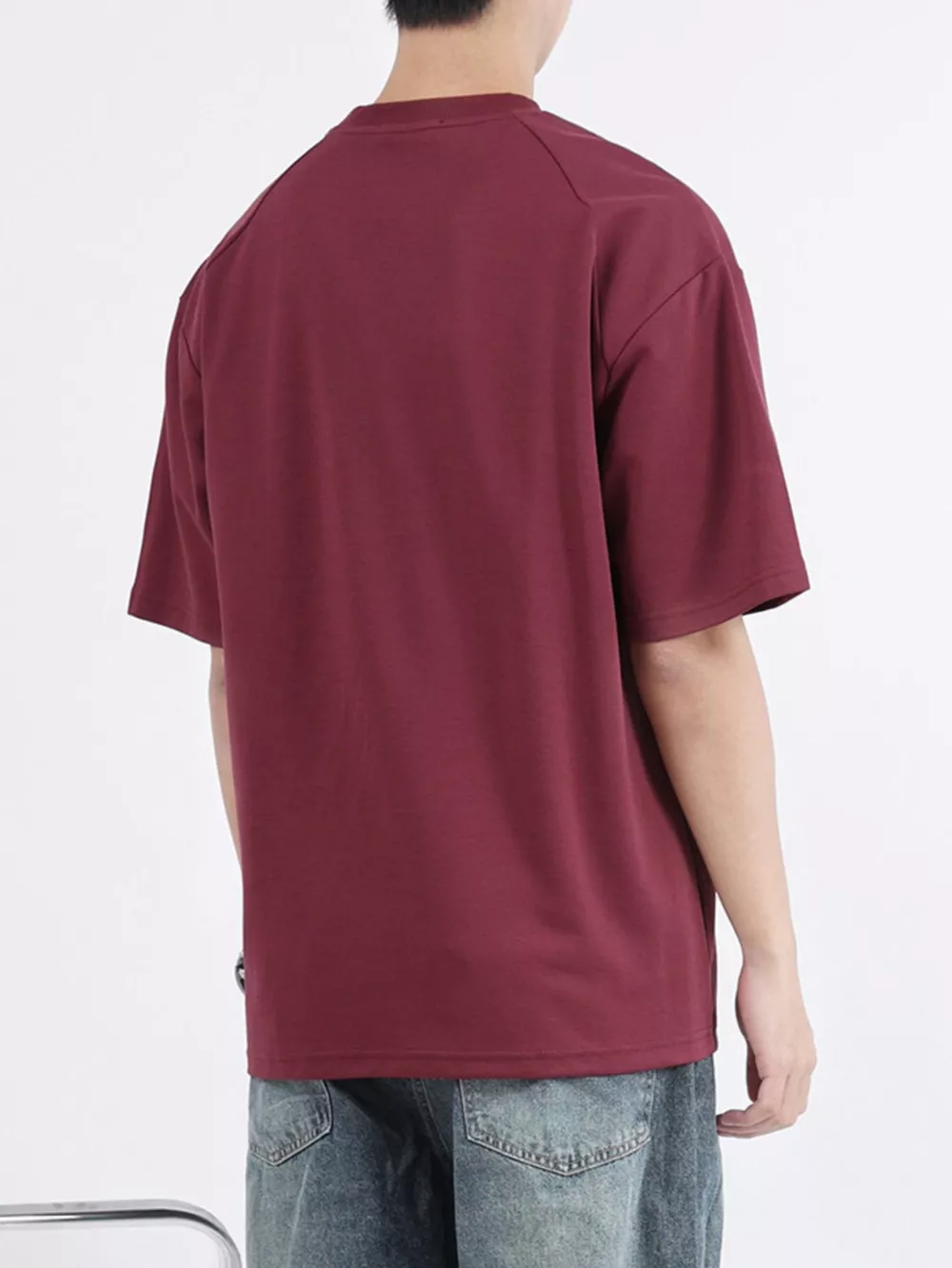 Men's Plus Size Round Neck Relaxed-Fit T-Shirt, image 4