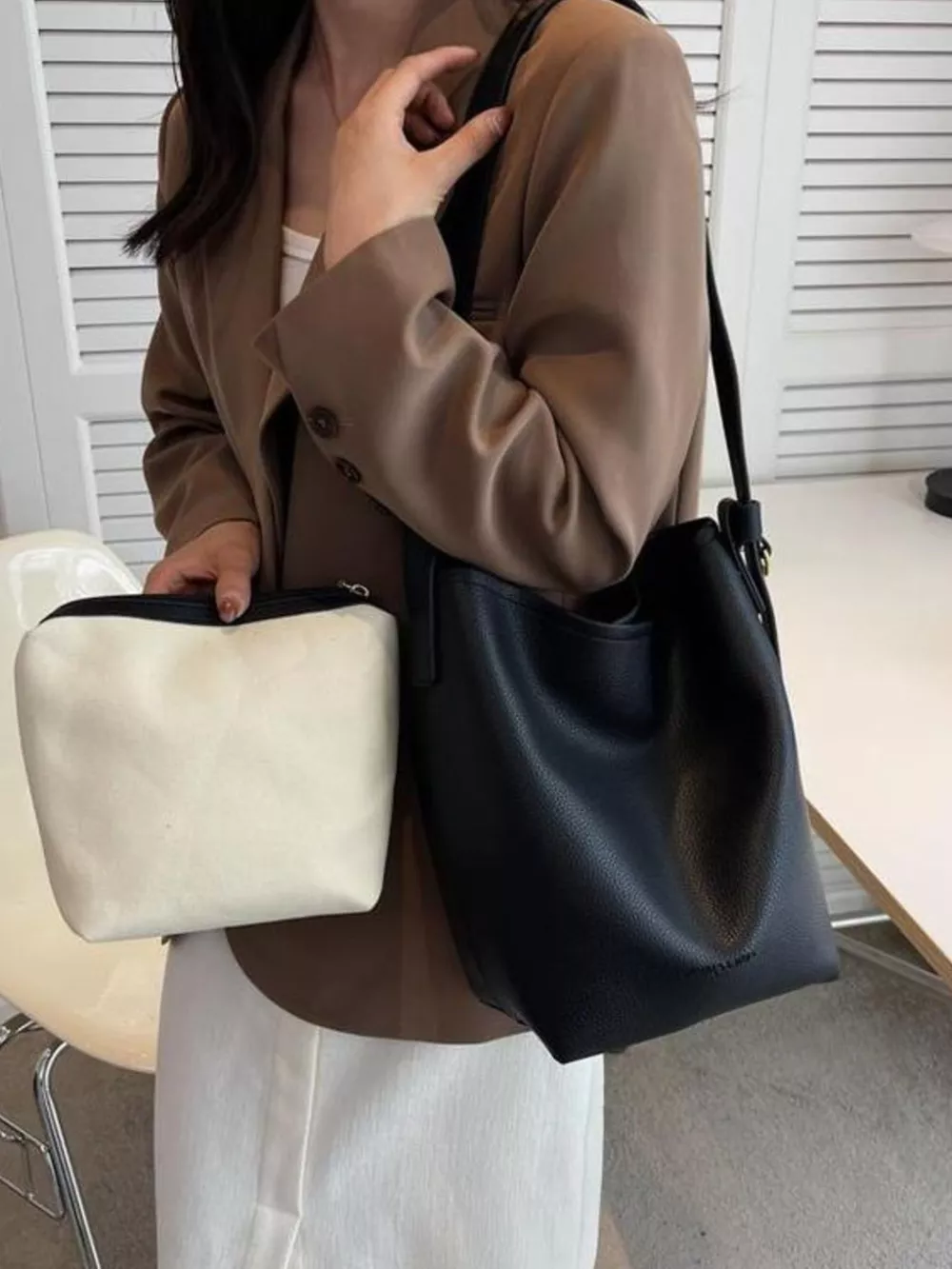 Minimalist PU Leather Shoulder Bag, image 7