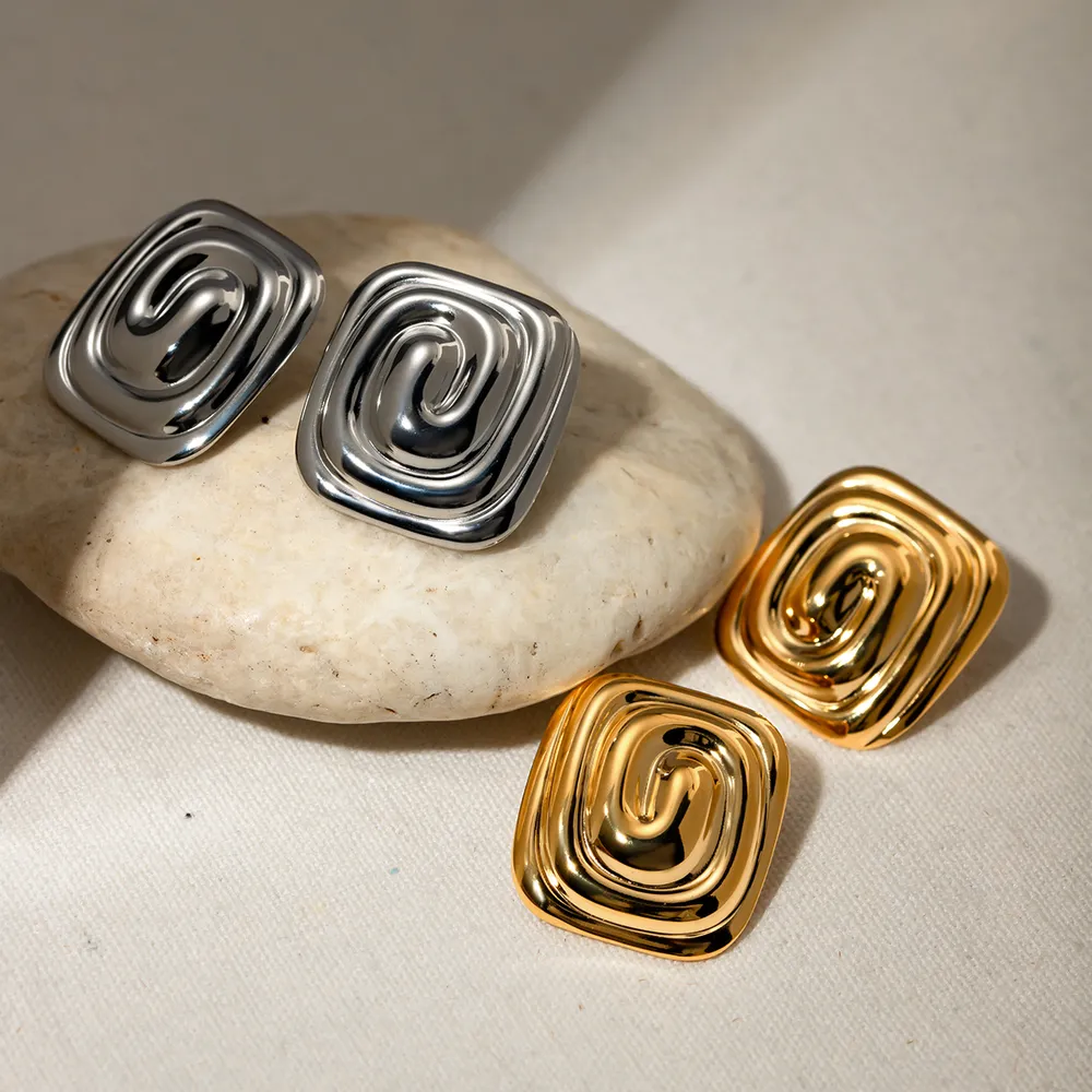 Stainless Steel Stud Earrings, image 2