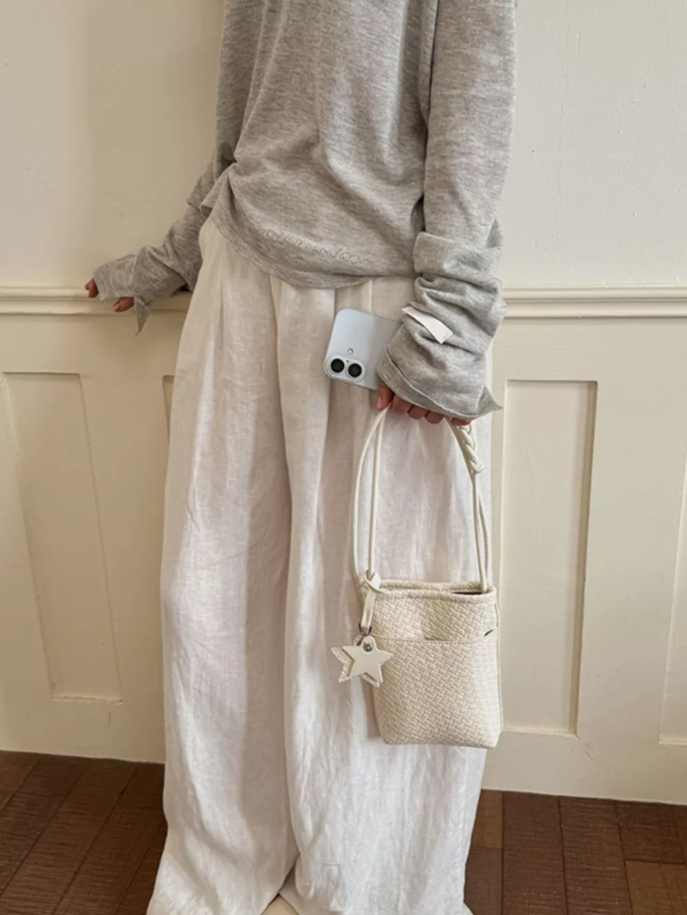 Woven Texture Crossbody Bag, image 6