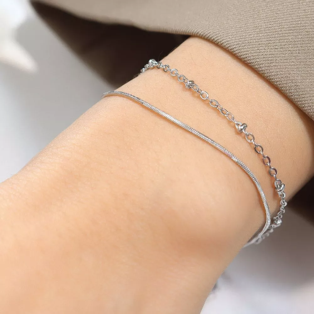 Titanium Steel Double Layered Bracelet, image 8