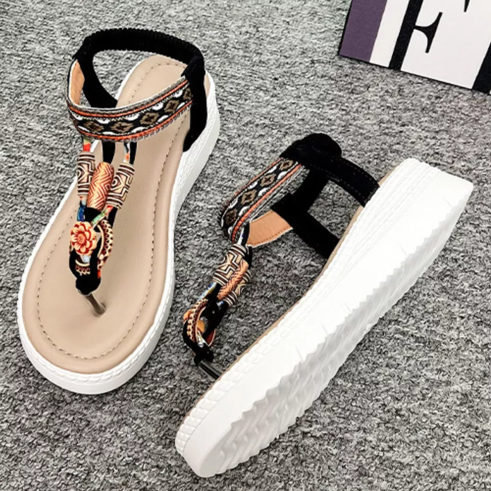 Toe Post Wedge Sandals, image 3