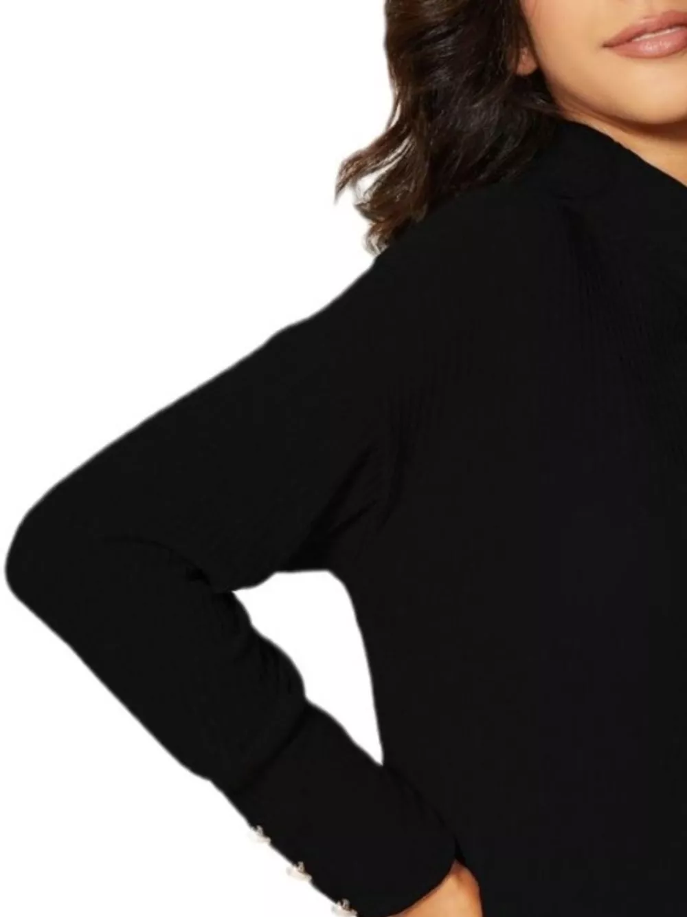 Ribbed Knit Turtleneck Sweater, image 9