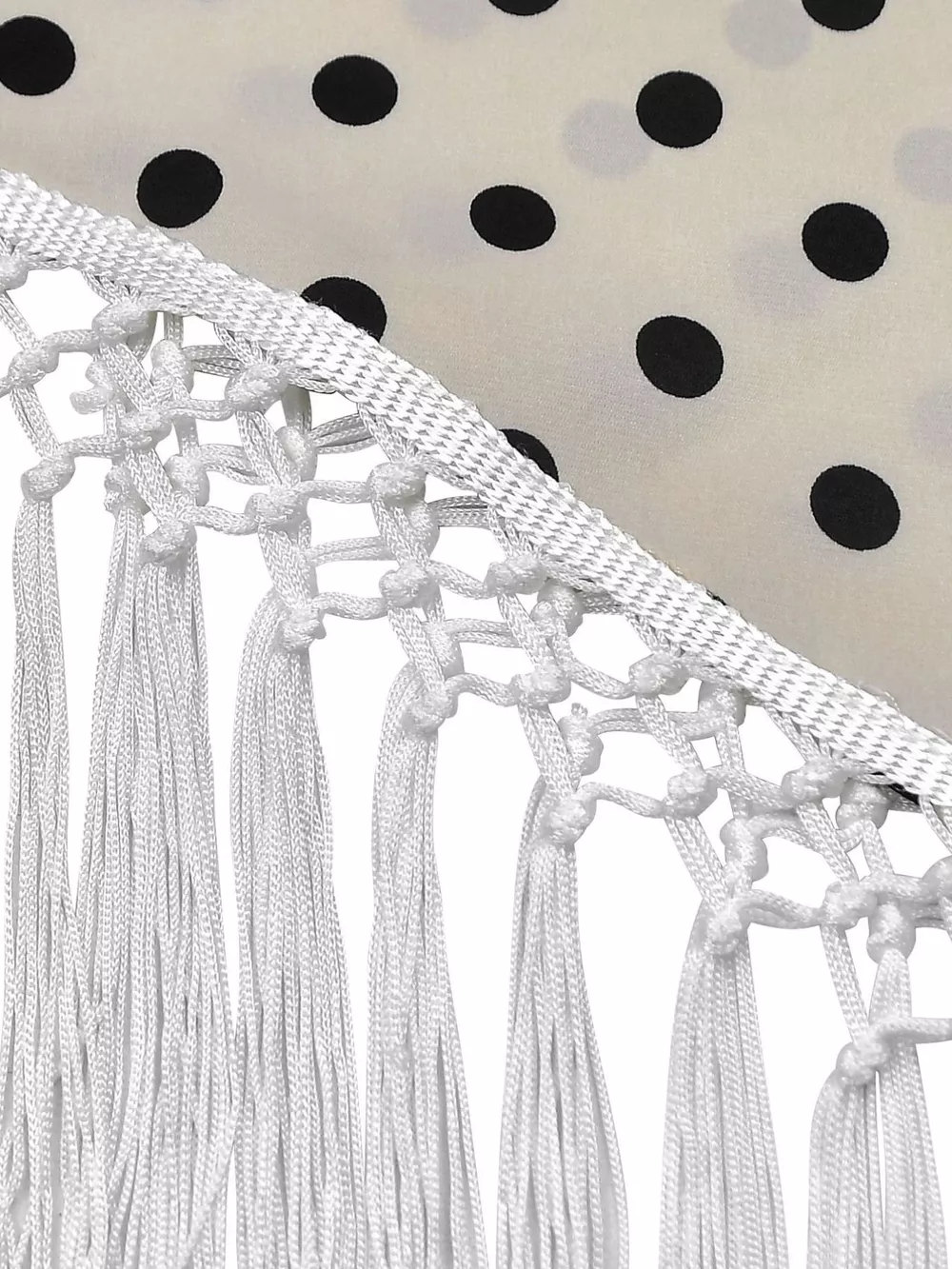 Polka Dot Halter Neck Cami and Fringe Trim Pants Set, image 8