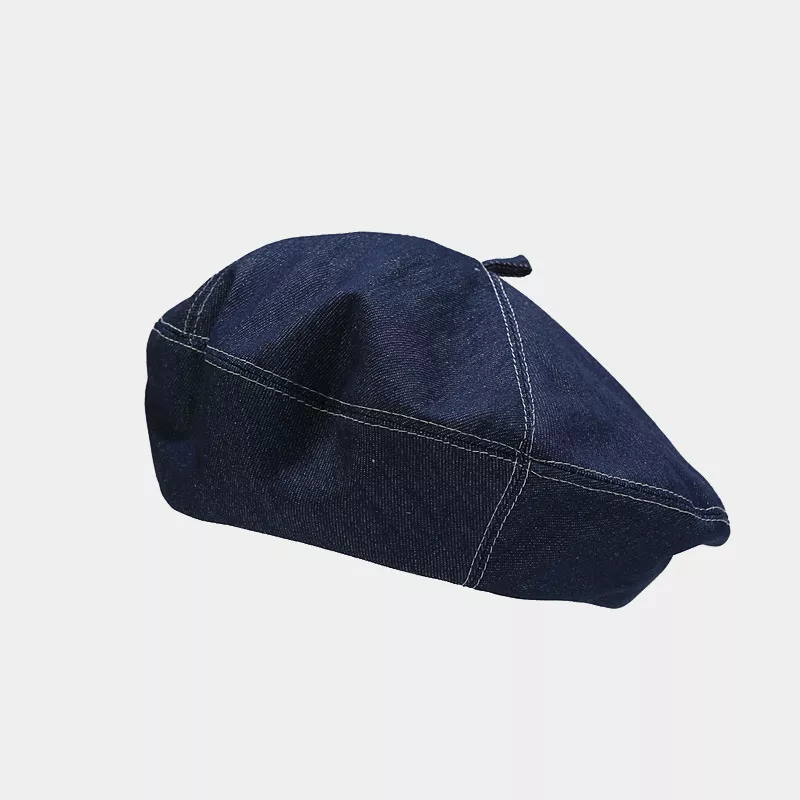 Vintage Style Denim Beret Hat