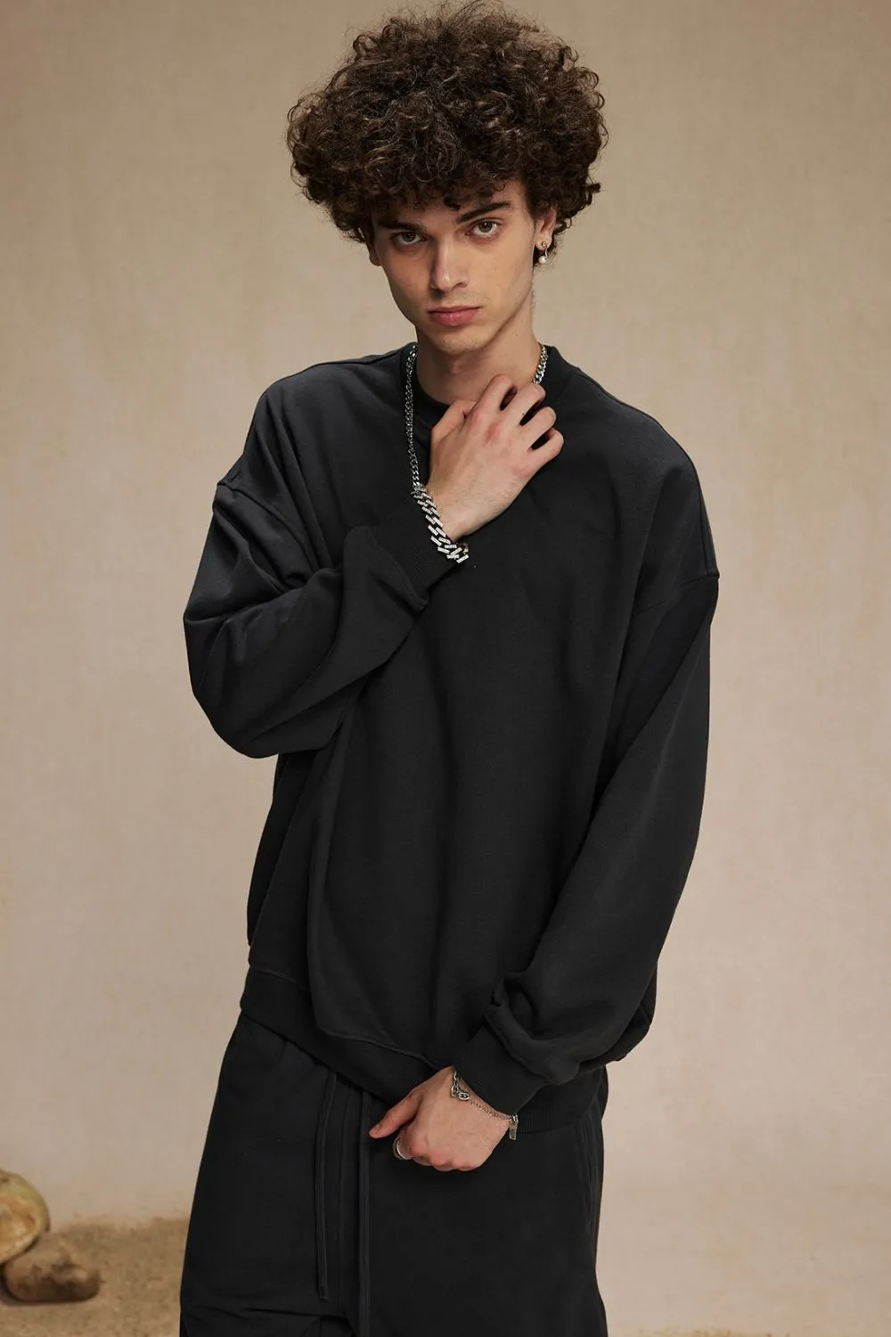 Men's Round Neck Long Sleeve Sweatshirt, image 30