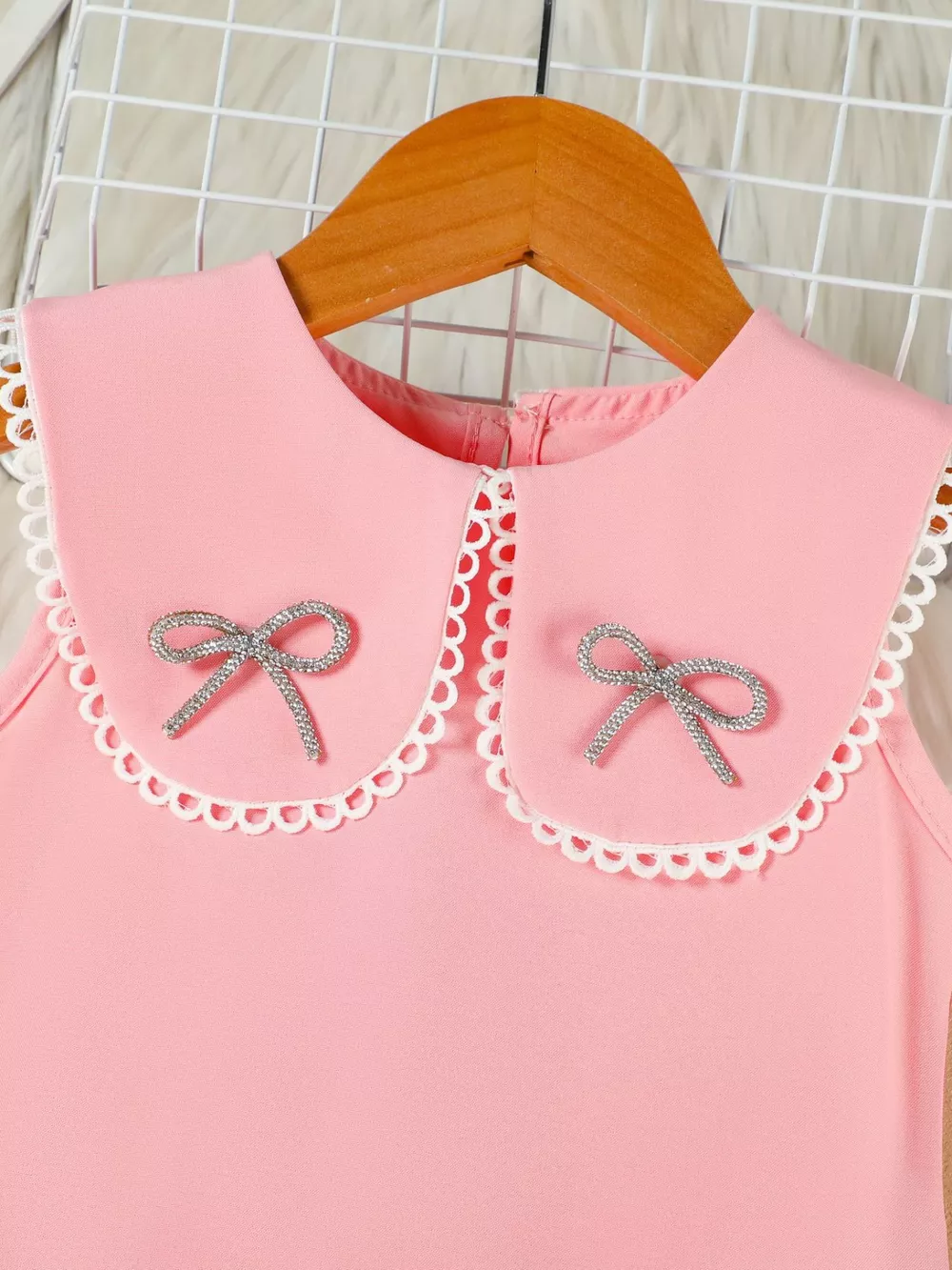 Children's Bow-Accented Pleated Dress, image 4