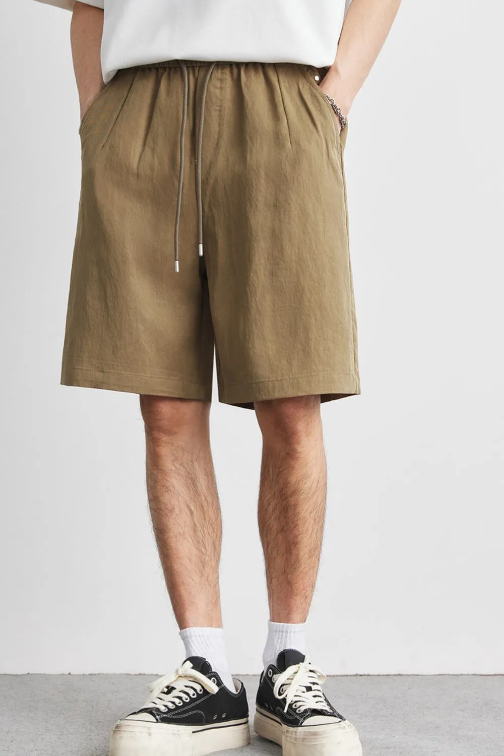 Men's Full Size Relaxed Drawstring Shorts Plus Size, image 2