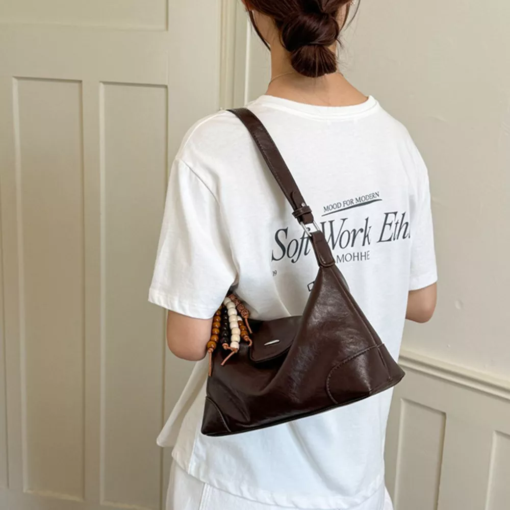 Vintage Leather Shoulder Bag, image 3