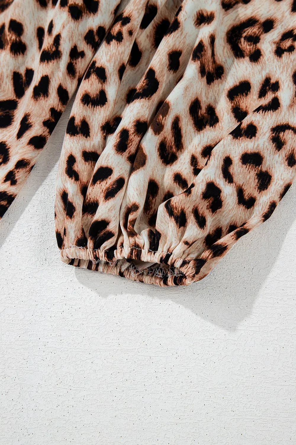 Leopard Print V-Neck Blouse with Contrast Trim, image 12