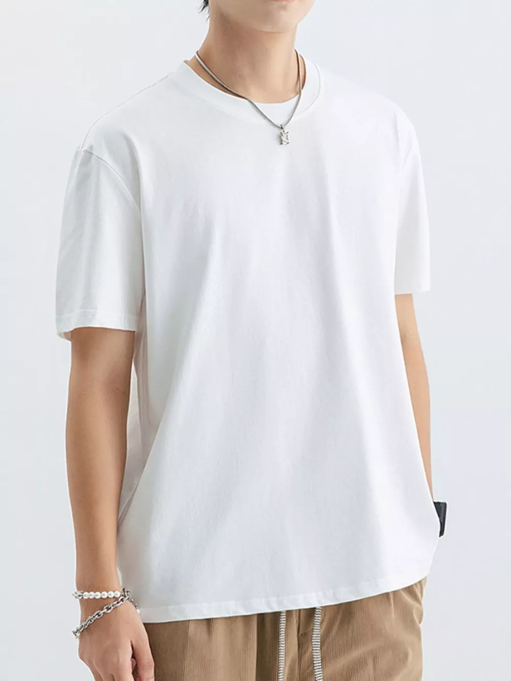 Men's Plus Size Casual Crew Neck T-Shirt, image 8