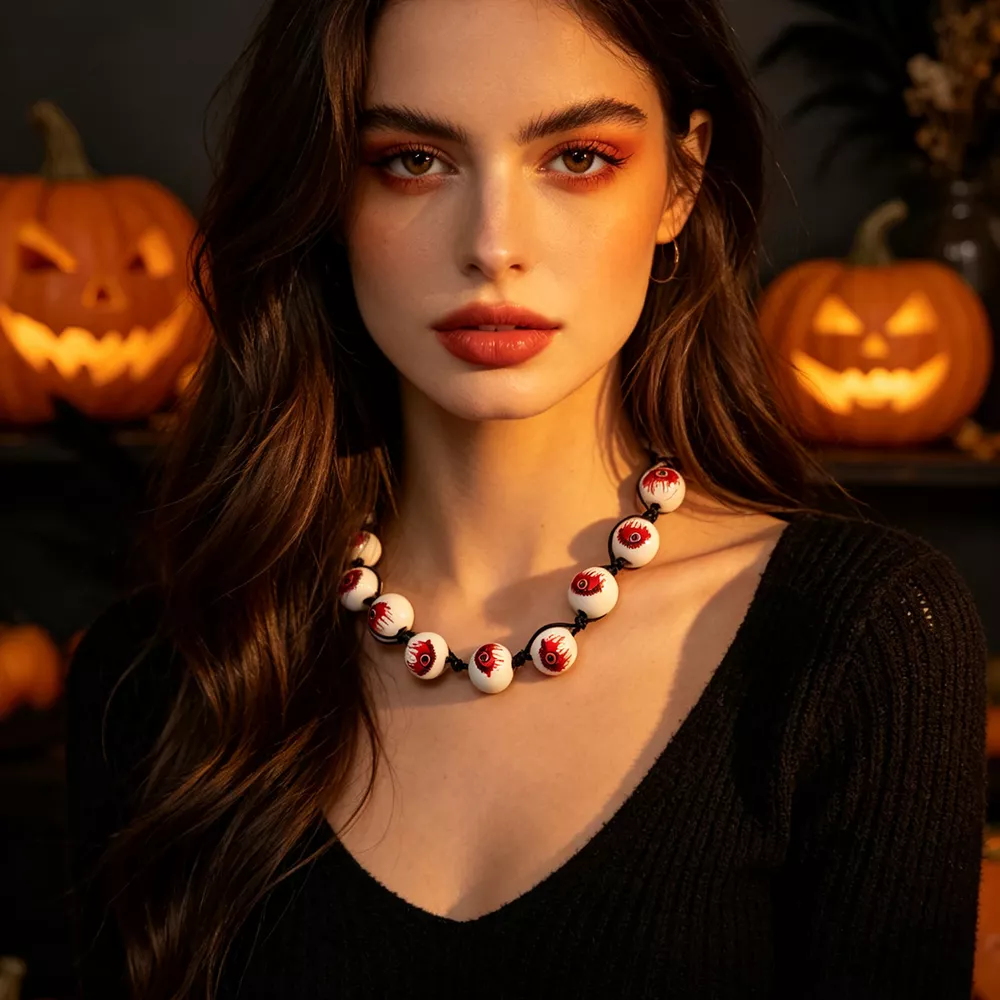 Halloween Beaded Choker Necklace, image 4