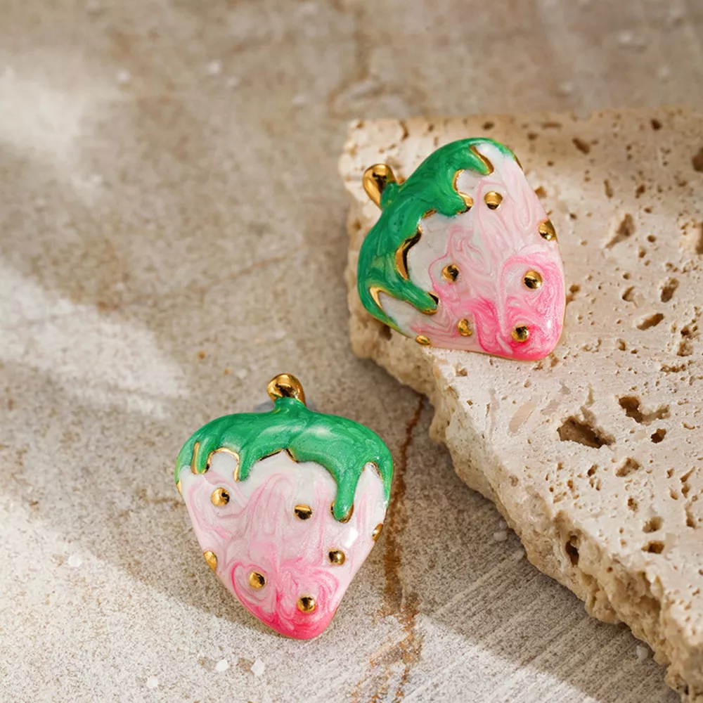 Colorful Strawberry Stud Earrings