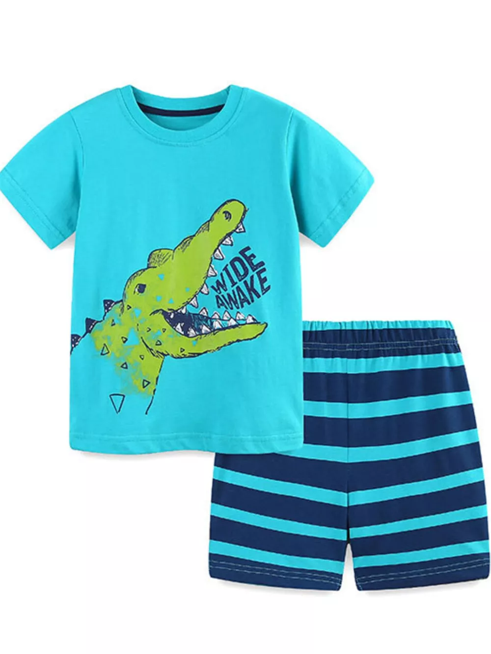 Children's Crocodile Graphic Tee and Shorts Set, image 2