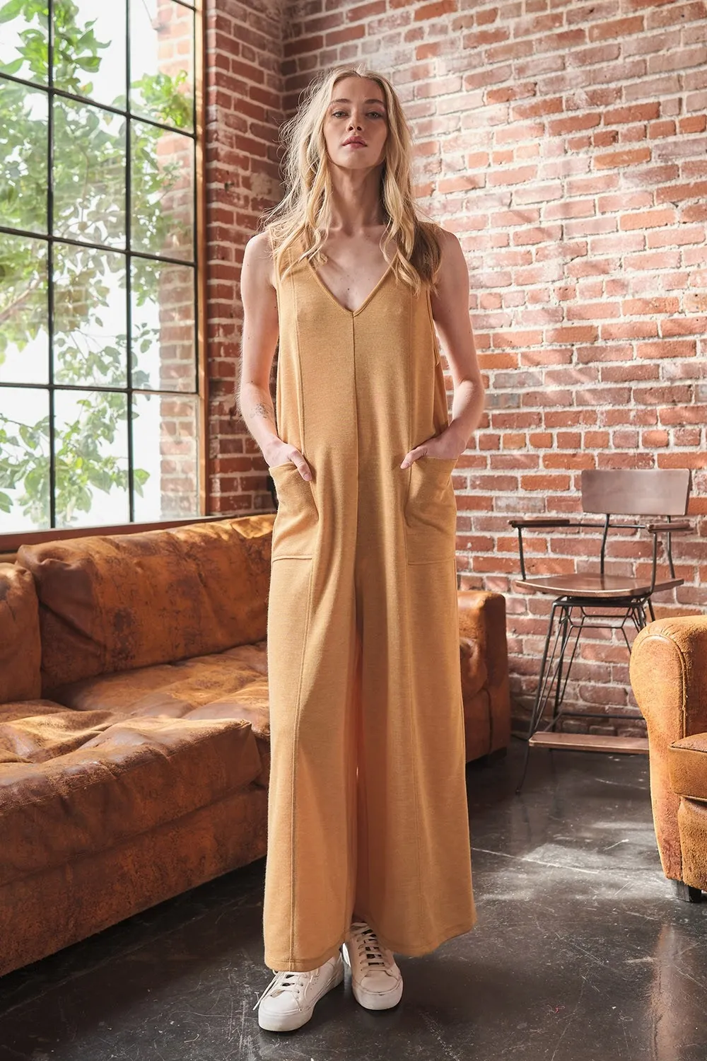 Ces Femme V-Neck Sleeveless Wide Leg Jumpsuit, image 4