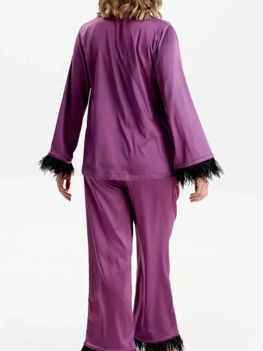 Silky Button Up Top and Pants Lounge Set, image 18