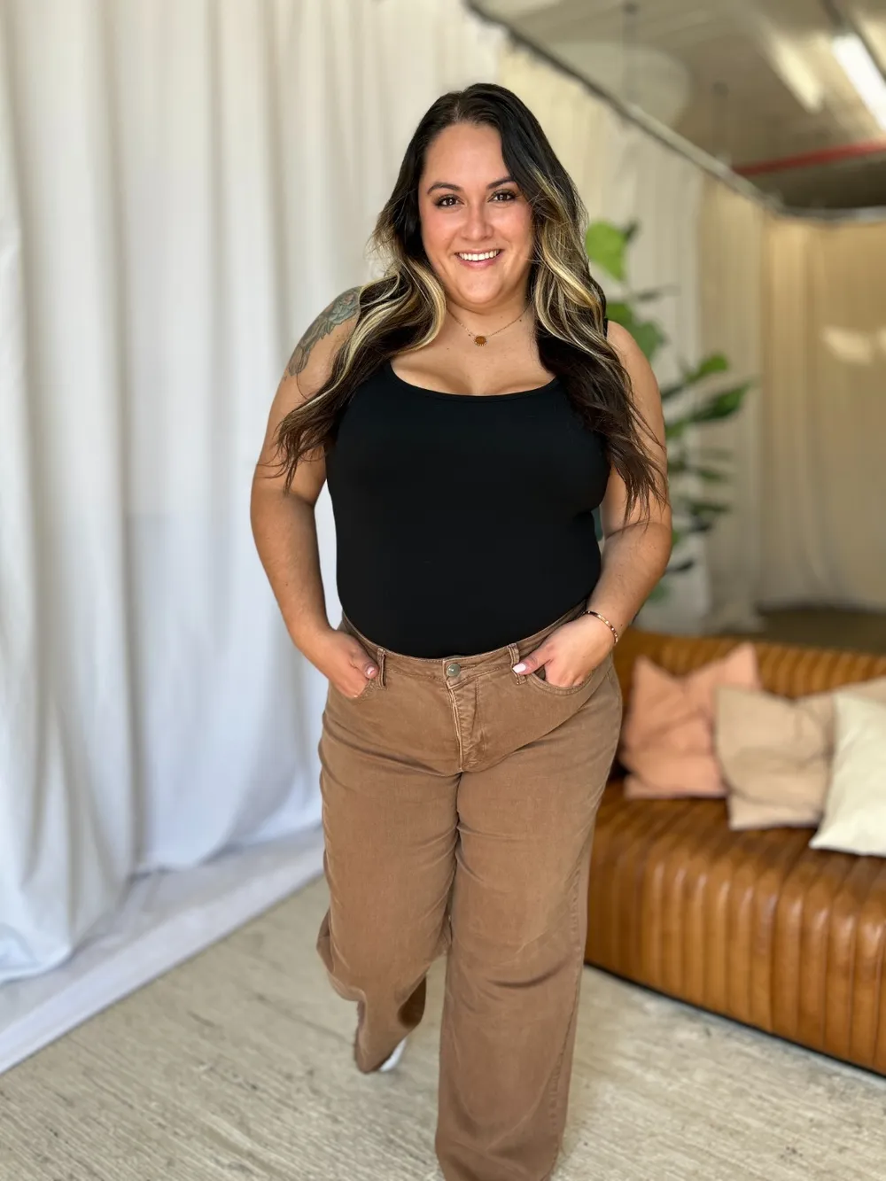 Full Size High Rise Garment Dye Wide Leg Jeans, image 13
