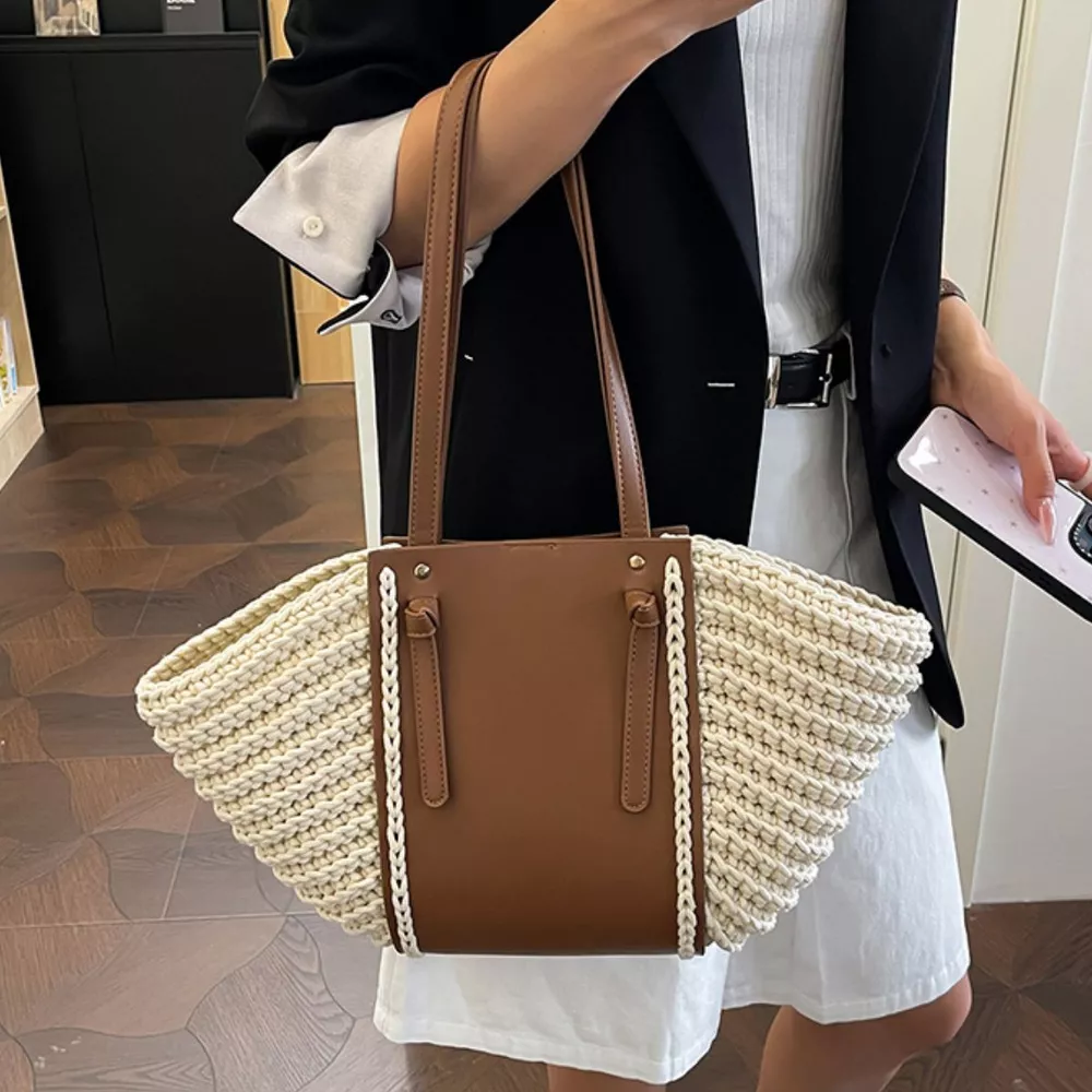 Straw Woven Shoulder Bag, image 6
