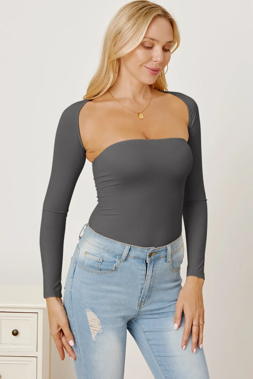 Cutout Raglan Sleeve Bolero and Tube Top, image 18