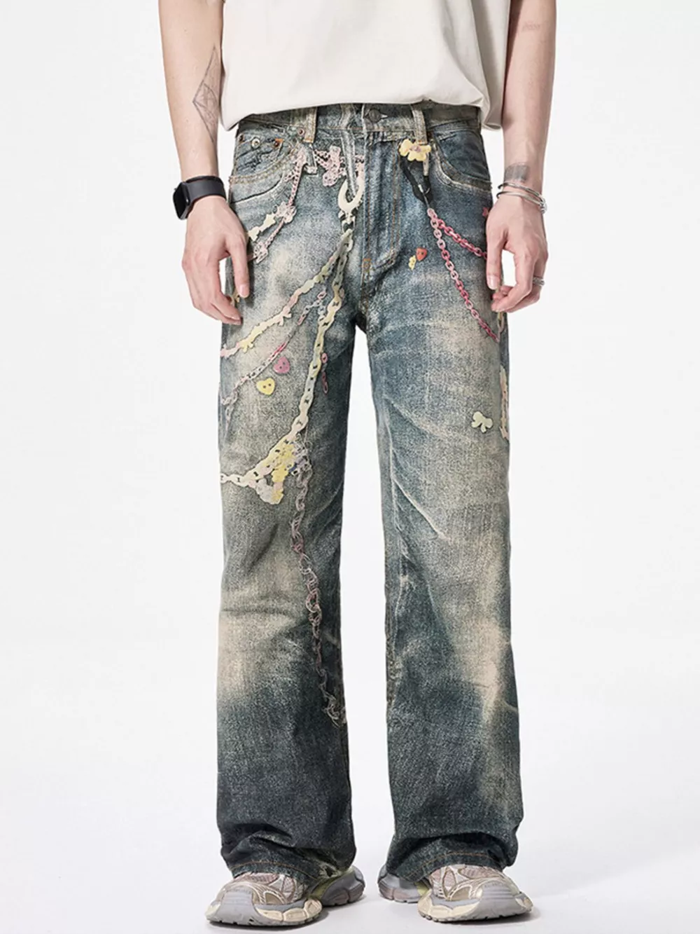 Men's Wide Leg Jeans, image 9