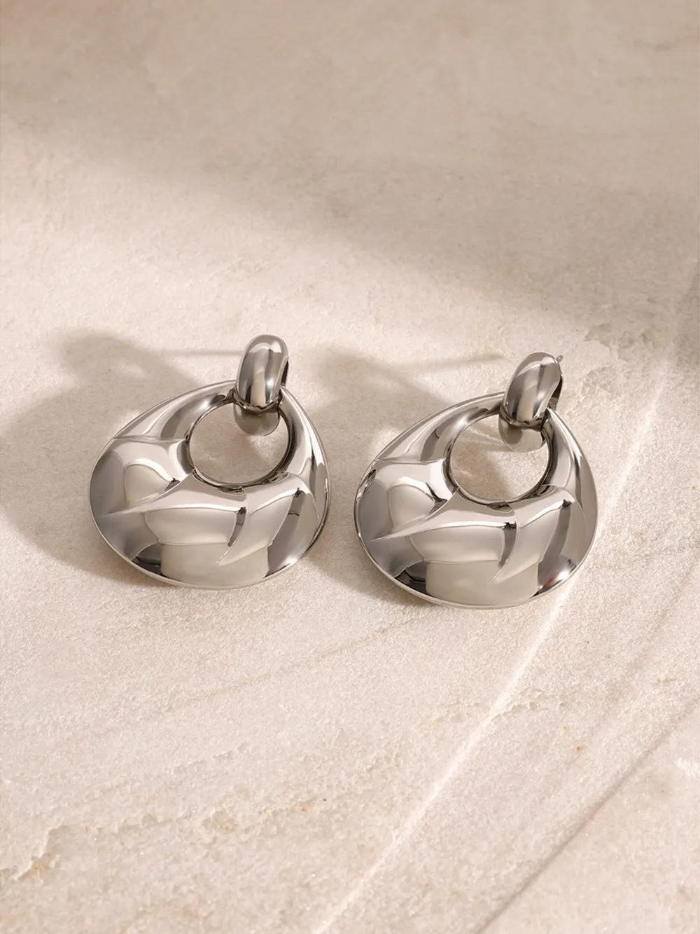 Stainless Steel Teardrop Shape Earrings, image 10