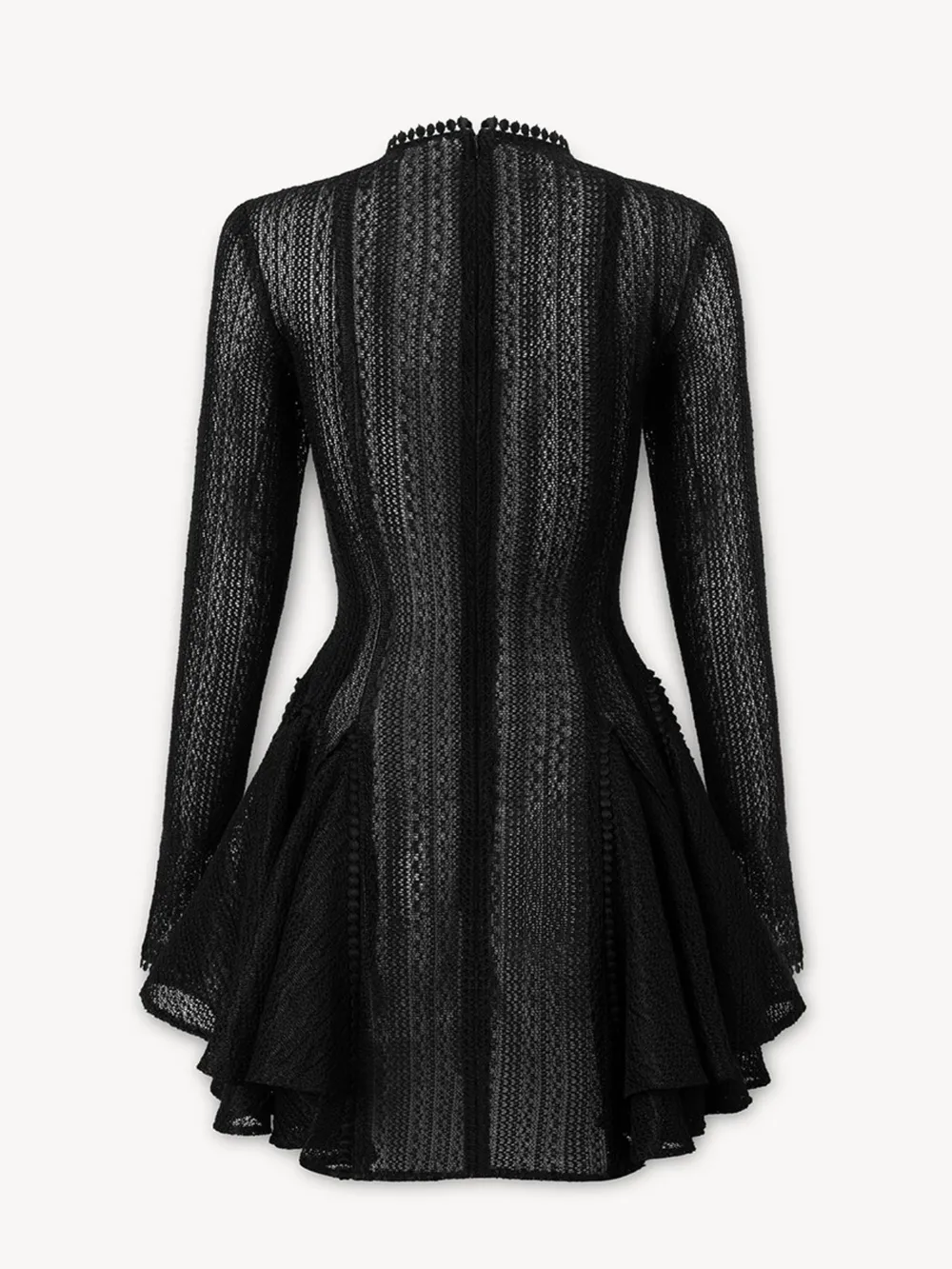Layered Round Neck Long Sleeve Dress, image 17