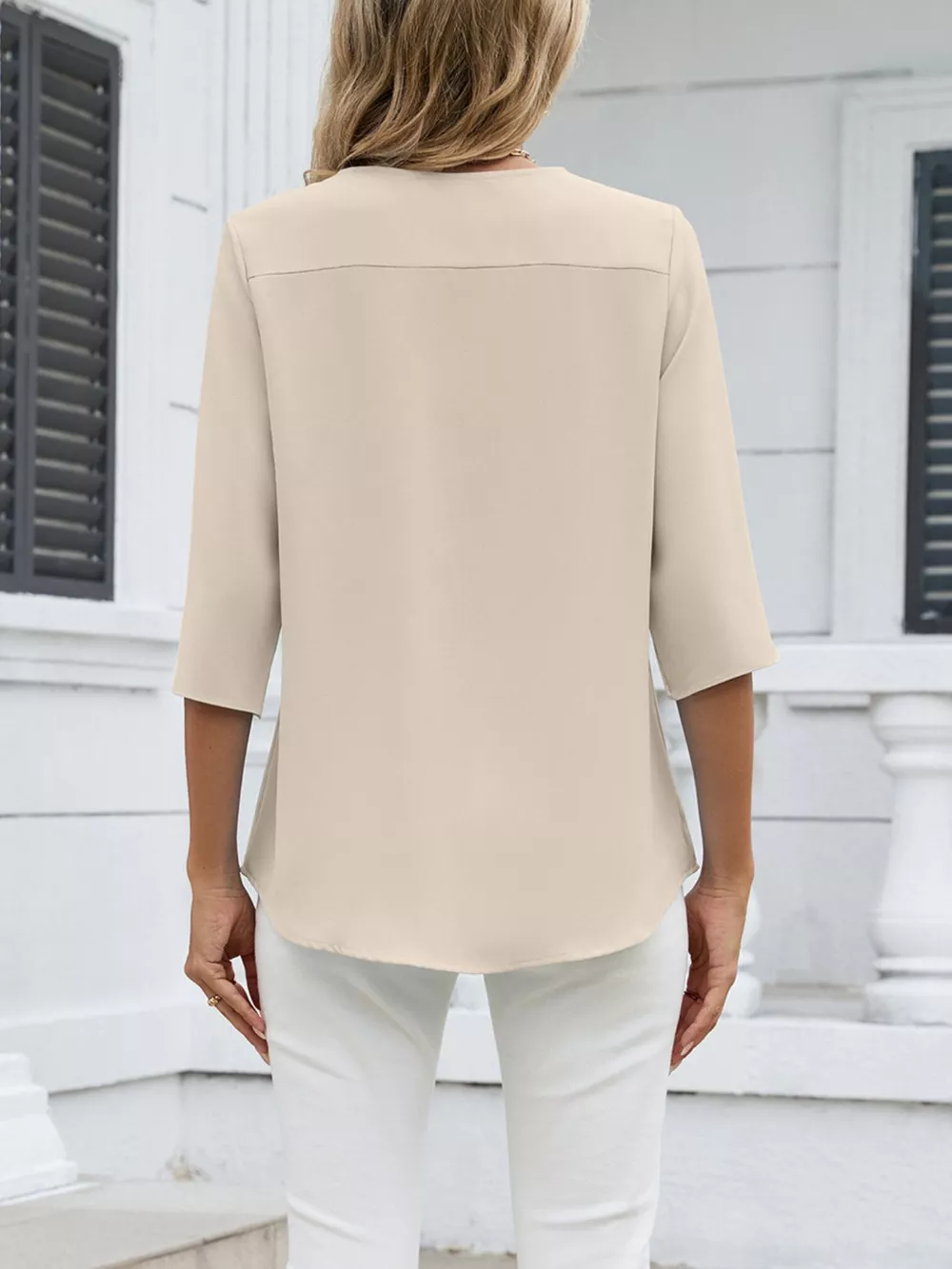 V-Neck 3/4 Sleeve Blouse, image 23