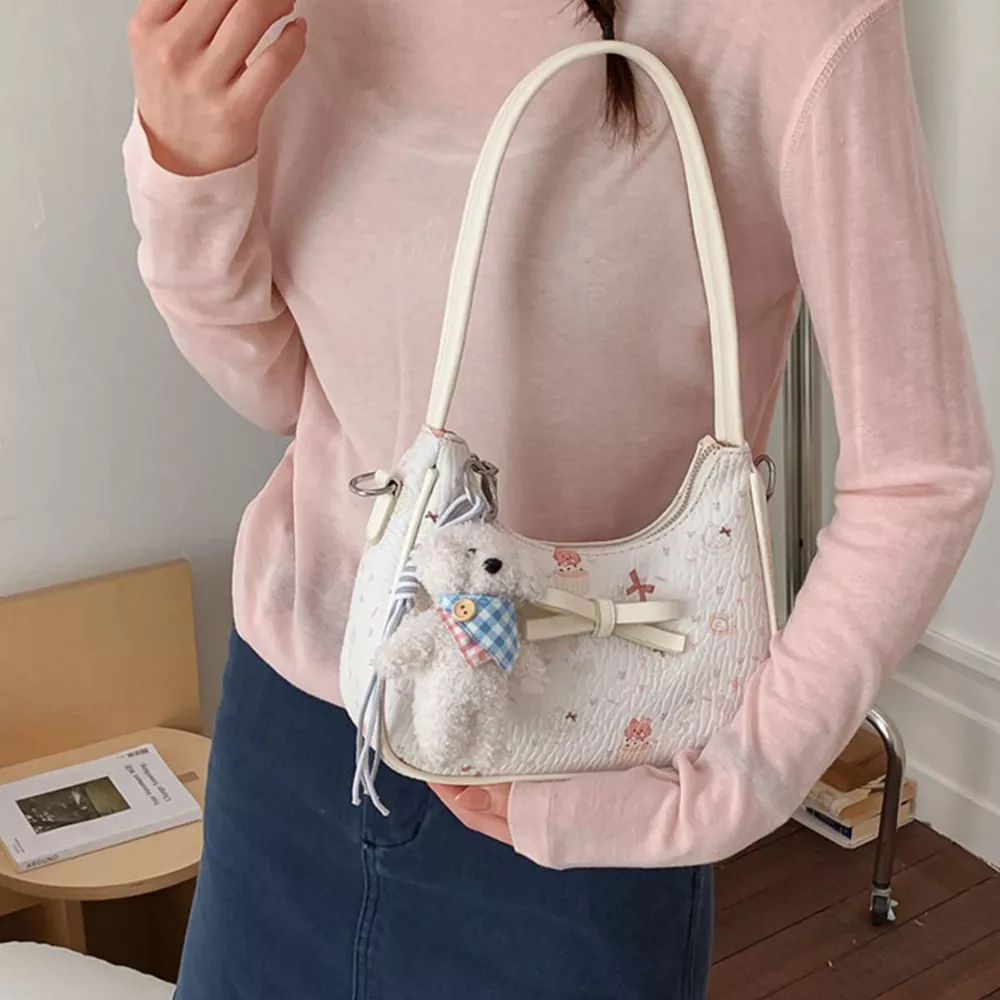 Printed PU Leather Shoulder Bag, image 4