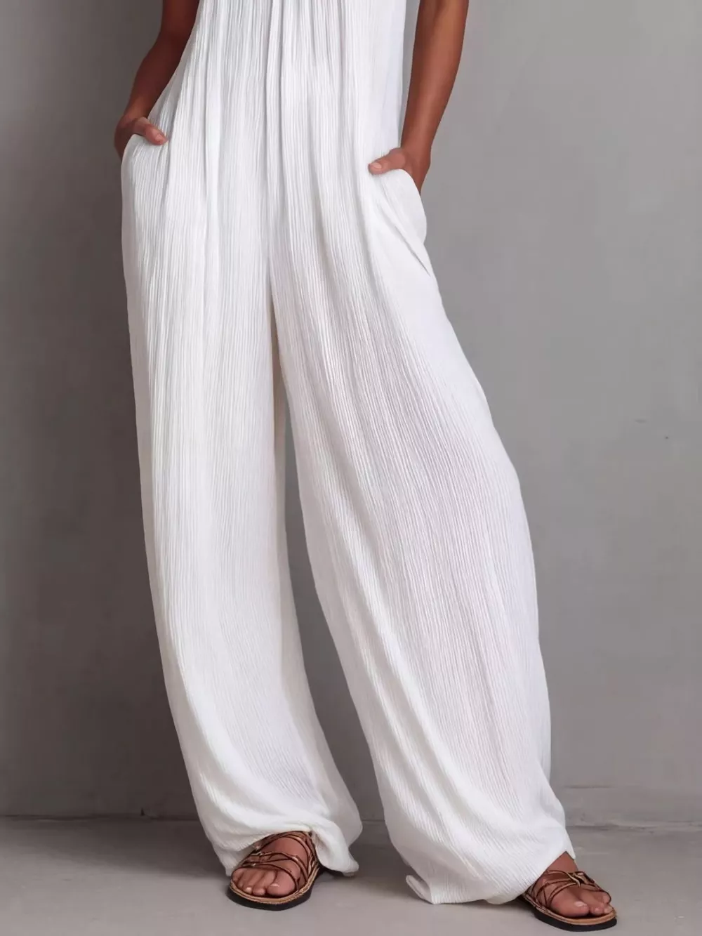 Sleeveless Wide-Leg Jumpsuit, image 2