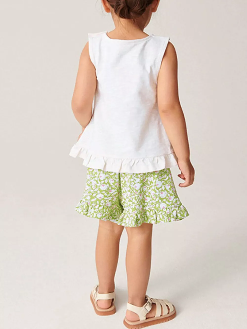 Children's Ruffle Trim Tank and Shots Set, image 2