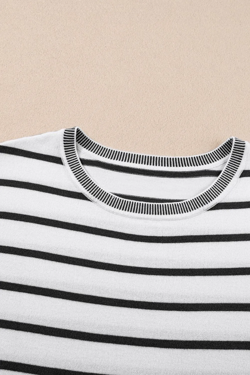 Striped Short Sleeve Knit Top, image 19