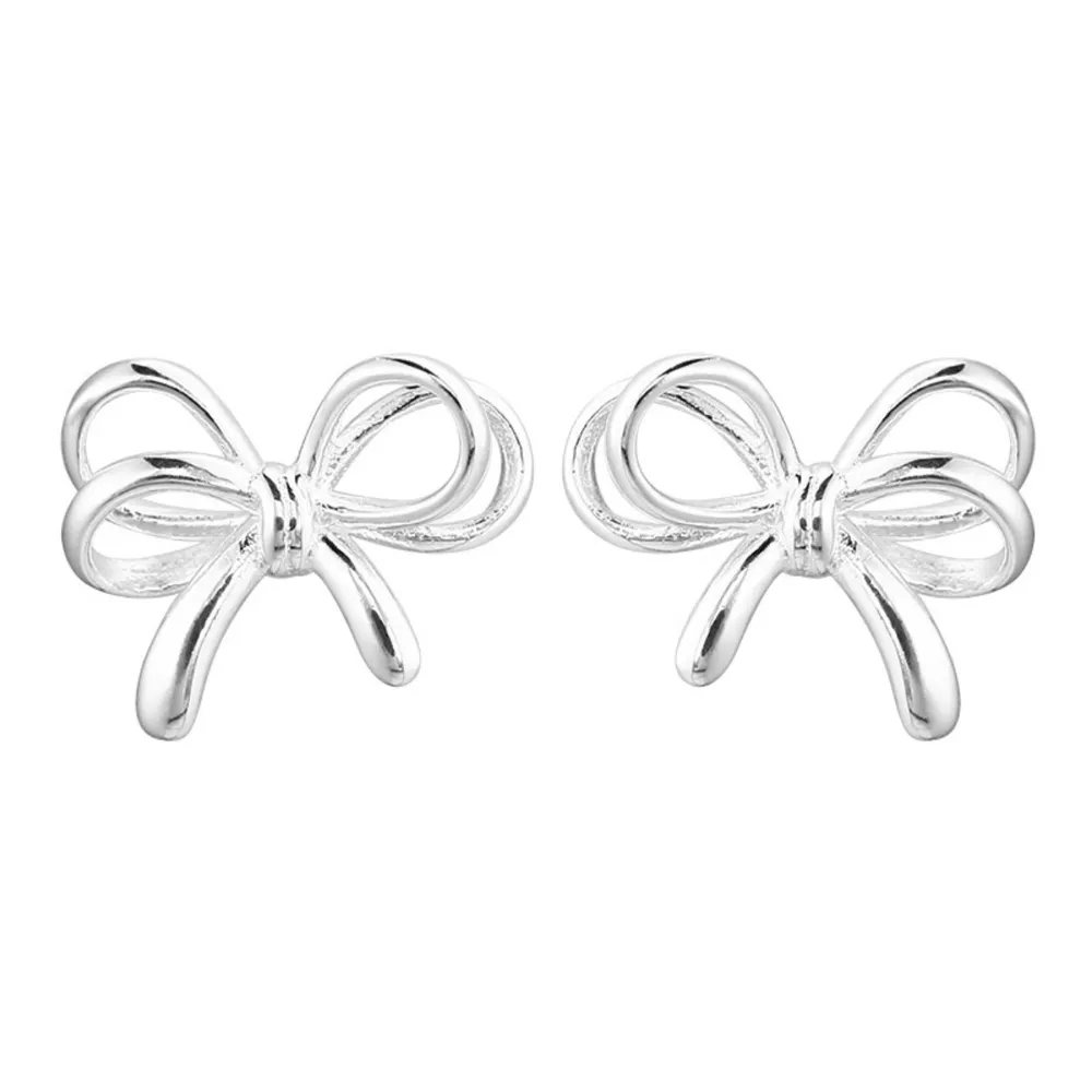 925 Sterling Silver Bow Earrings, image 6