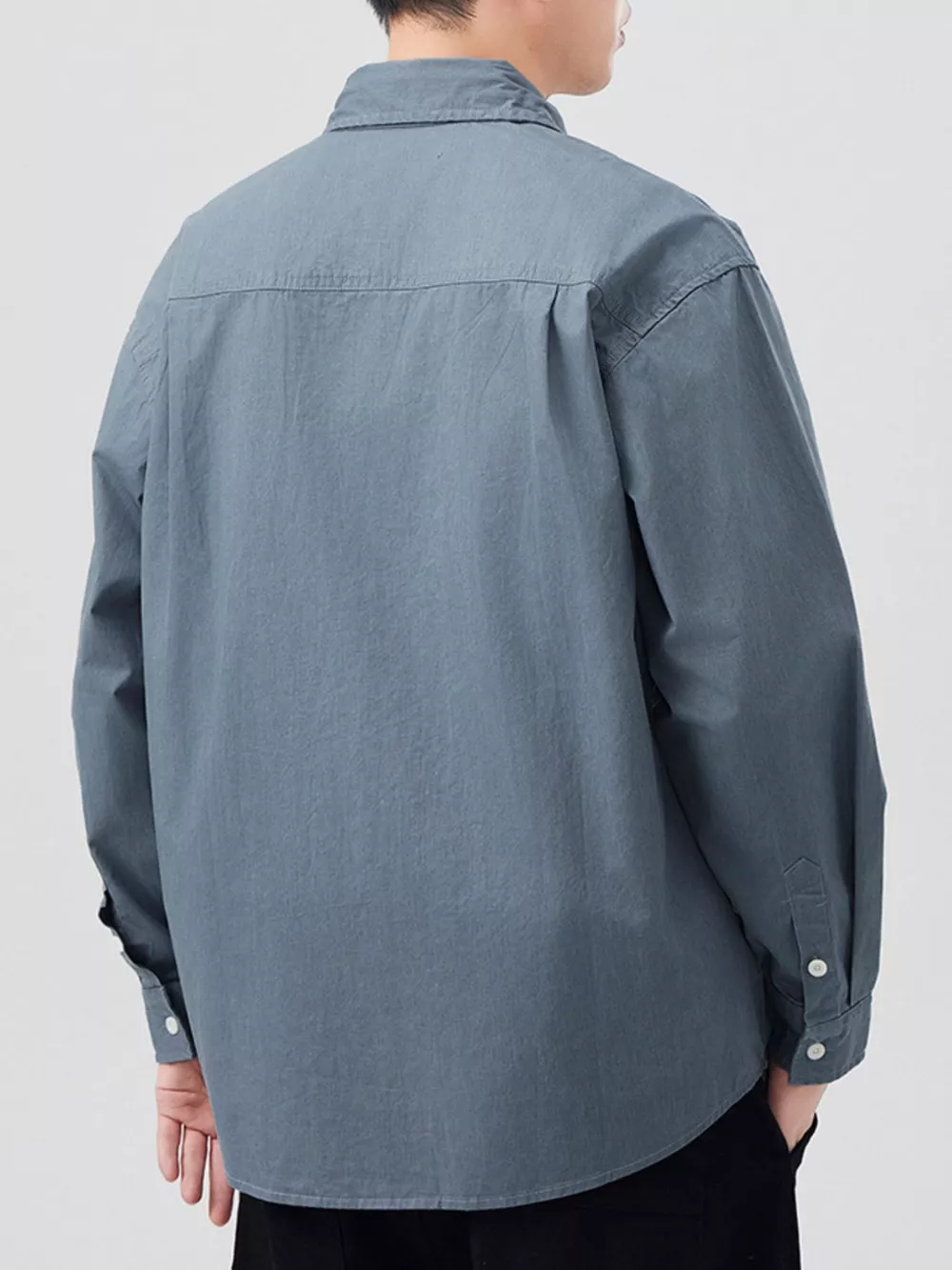 Men's Plus Size Button Up Long Sleeve Shirt, image 6