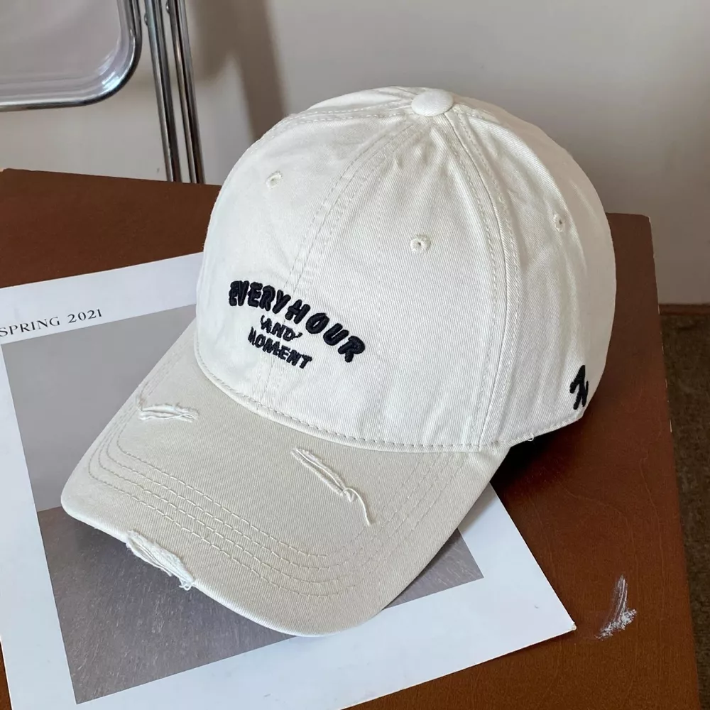 Distressed Embroidered Baseball Cap, image 4