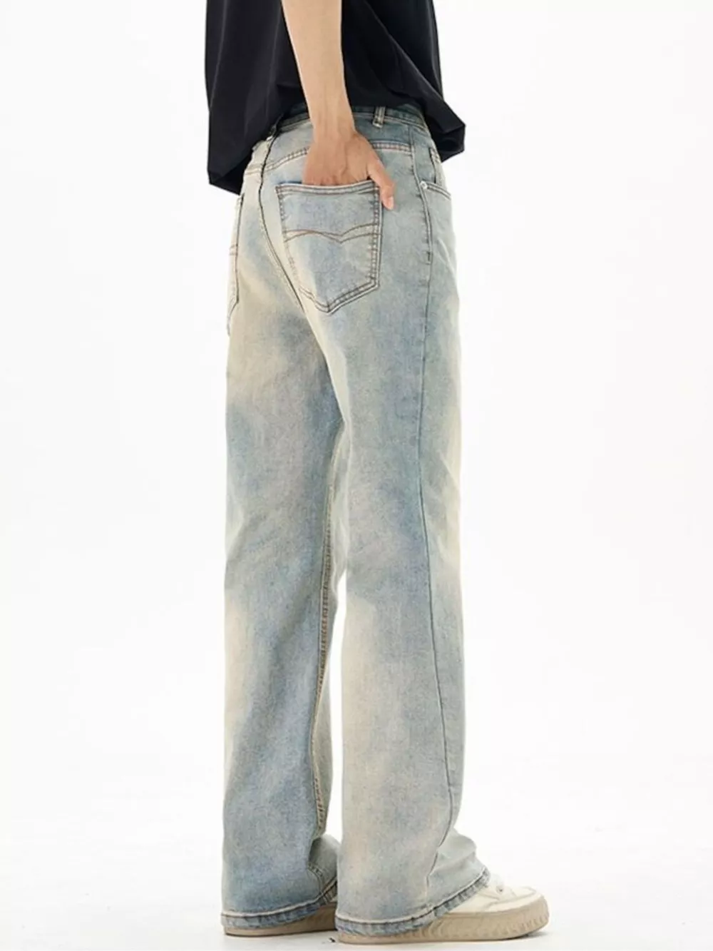 Men's Wash Flare Jeans, image 5