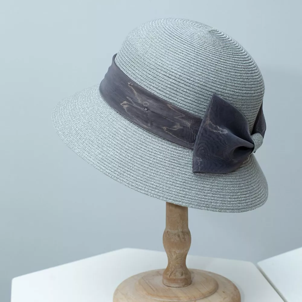 Cloche Hat with Ribbon Bow, image 2