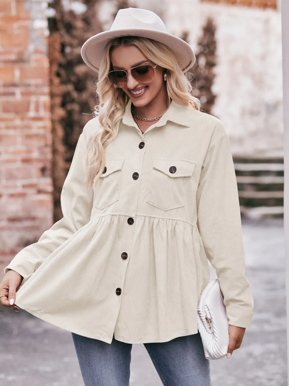 Collared Neck Long Sleeve Shirt, image 19