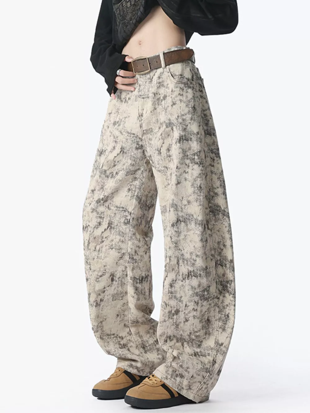 Men's Plus Size Wide Leg Jeans, image 2